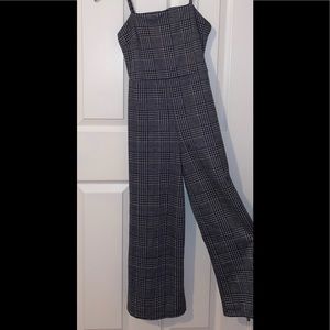 Plaid Junpsuit